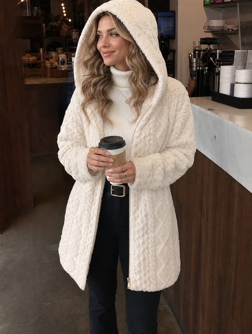 SolVault™ CloudHug Sherpa Hooded Cardigan
