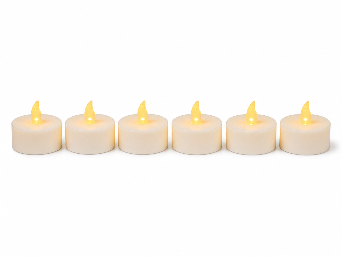 LED Flicker Tea Lights (6-Pack)