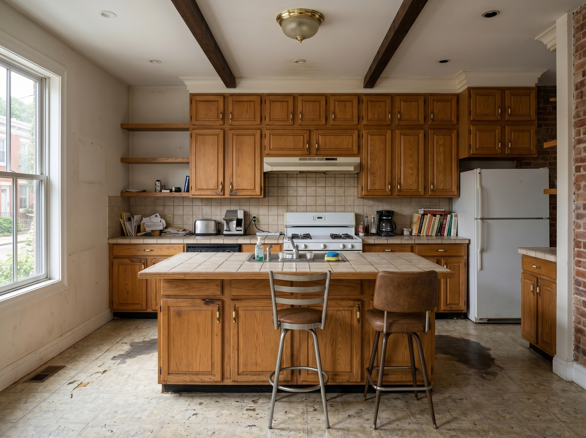 Dated kitchen before renovation