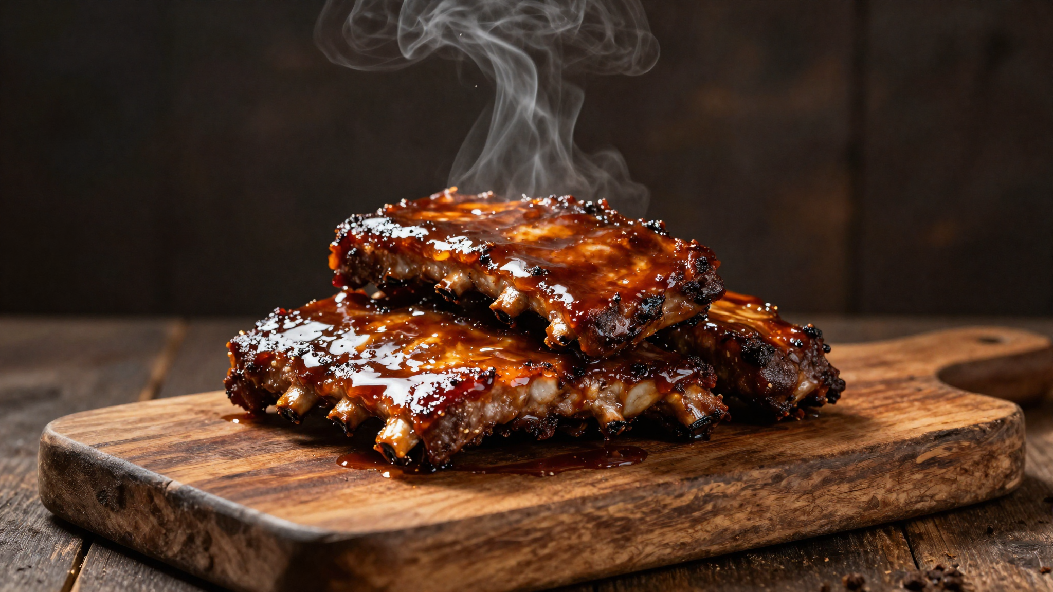 Żeberka BBQ wolno pieczone