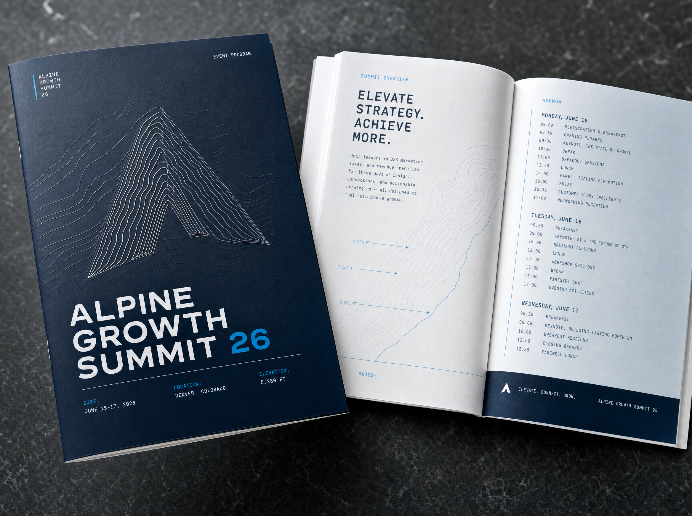 Alpine event program booklet
