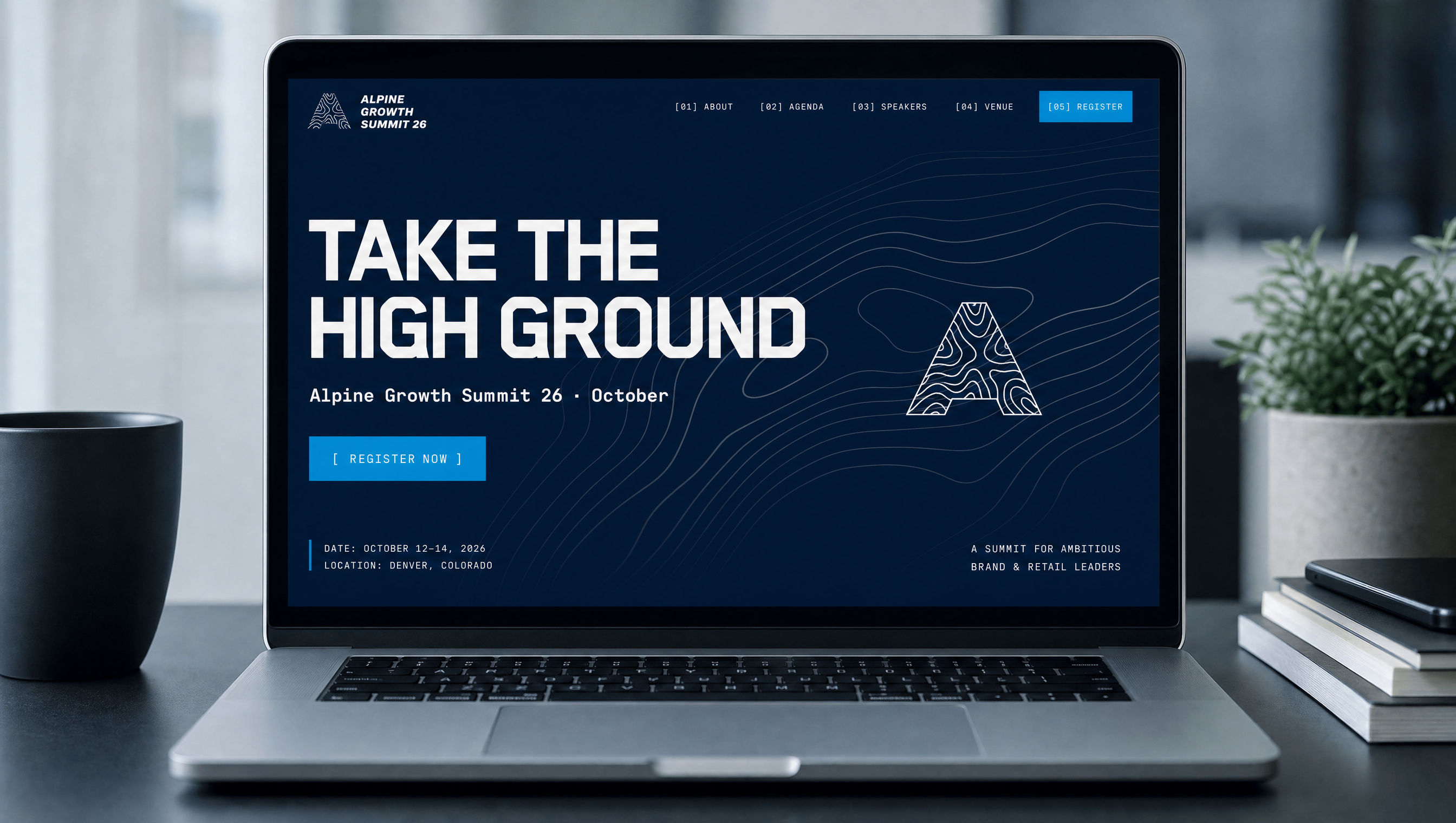 Alpine event landing page