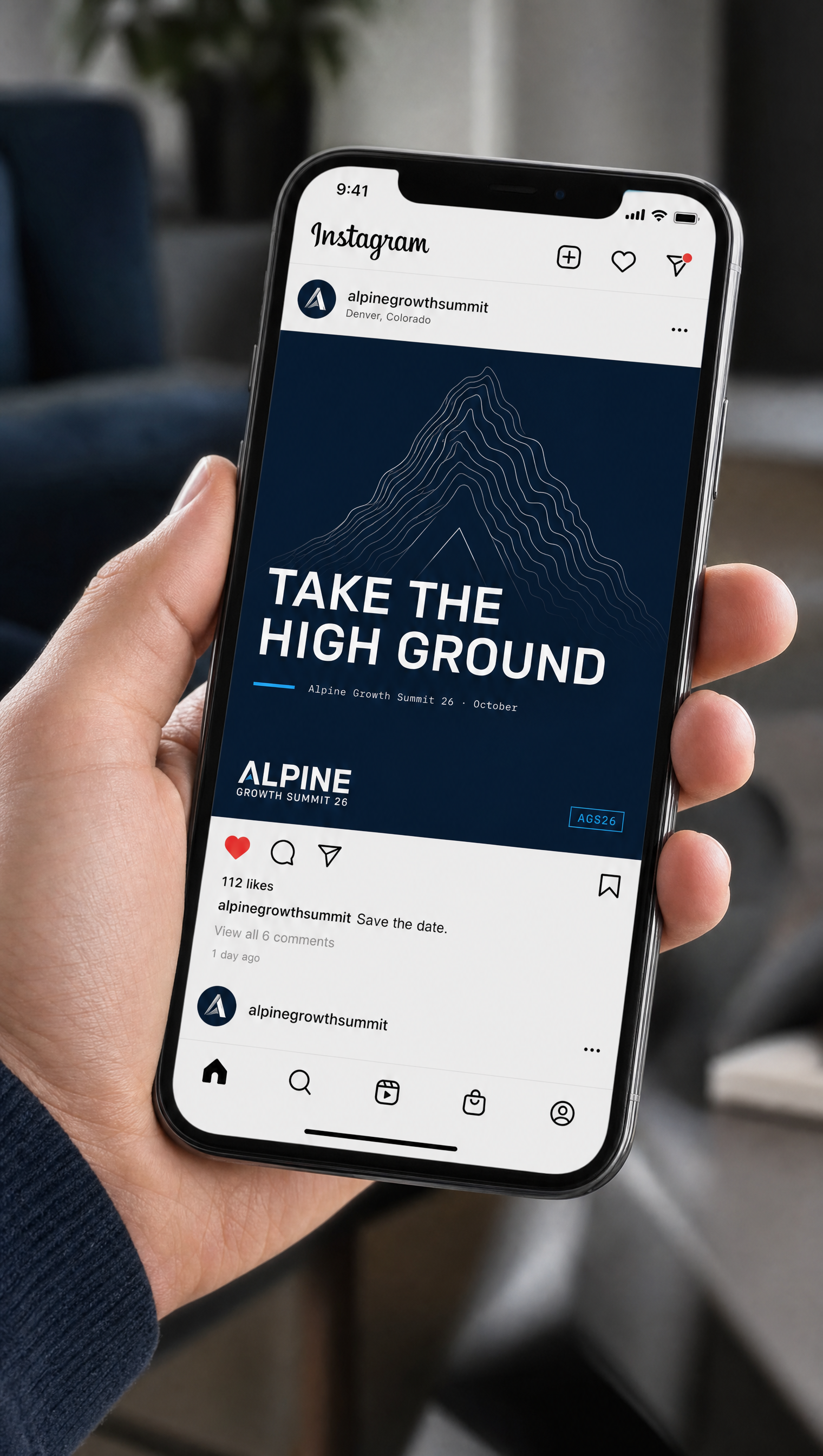 Alpine Instagram feed post