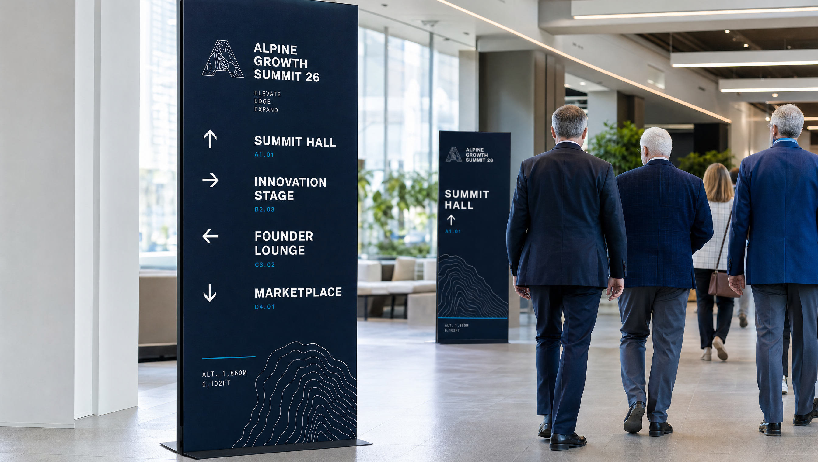 Alpine wayfinding and signage