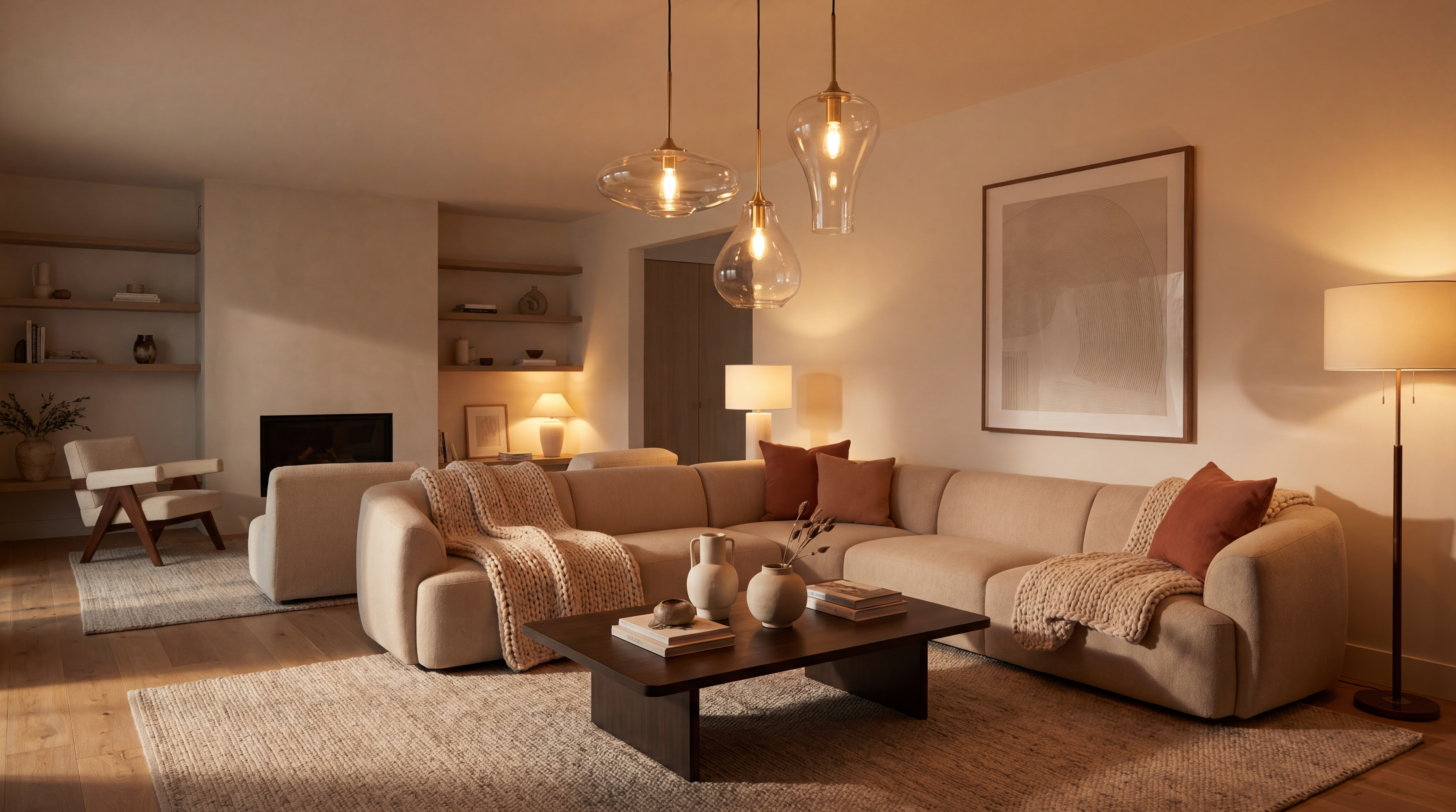 Indoor lighting — pendant lamps, wall sconces and dimmable ceiling lights