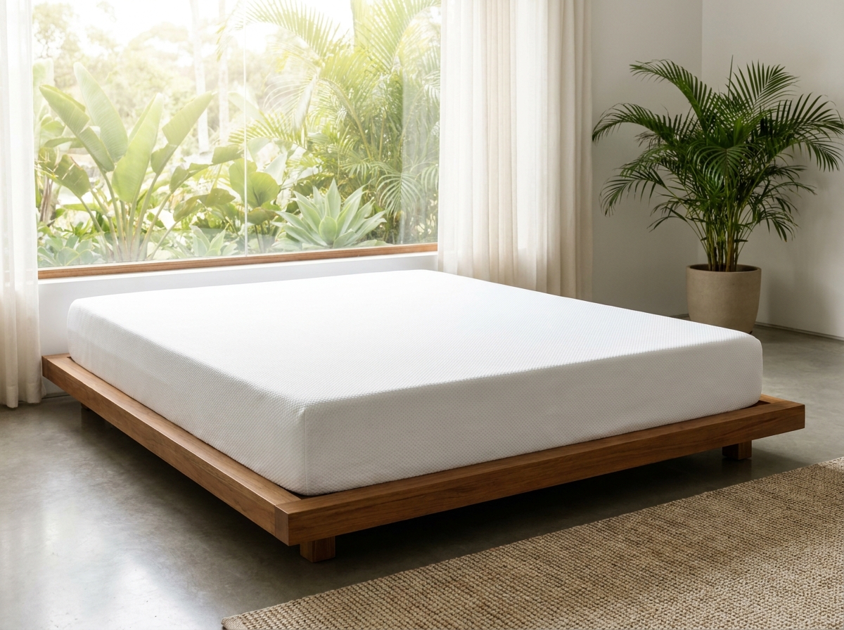 Quarto com colchão higienizado e cama arrumada
