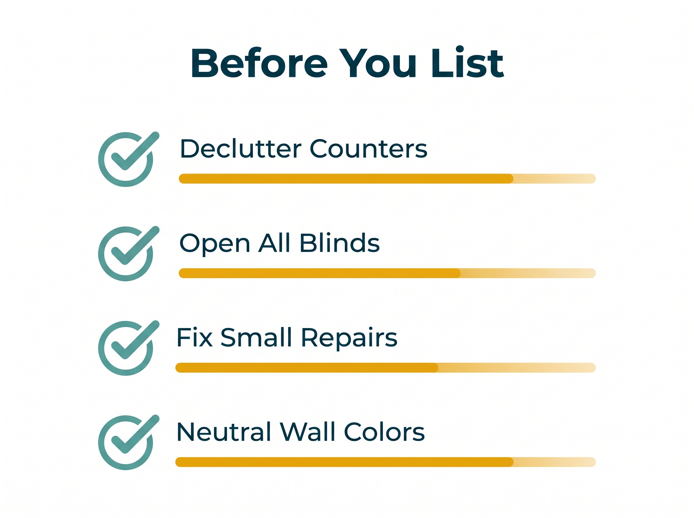 Home staging checklist for sellers in the western suburbs of Chicago Home staging checklist for sellers in the western suburbs of Chicago