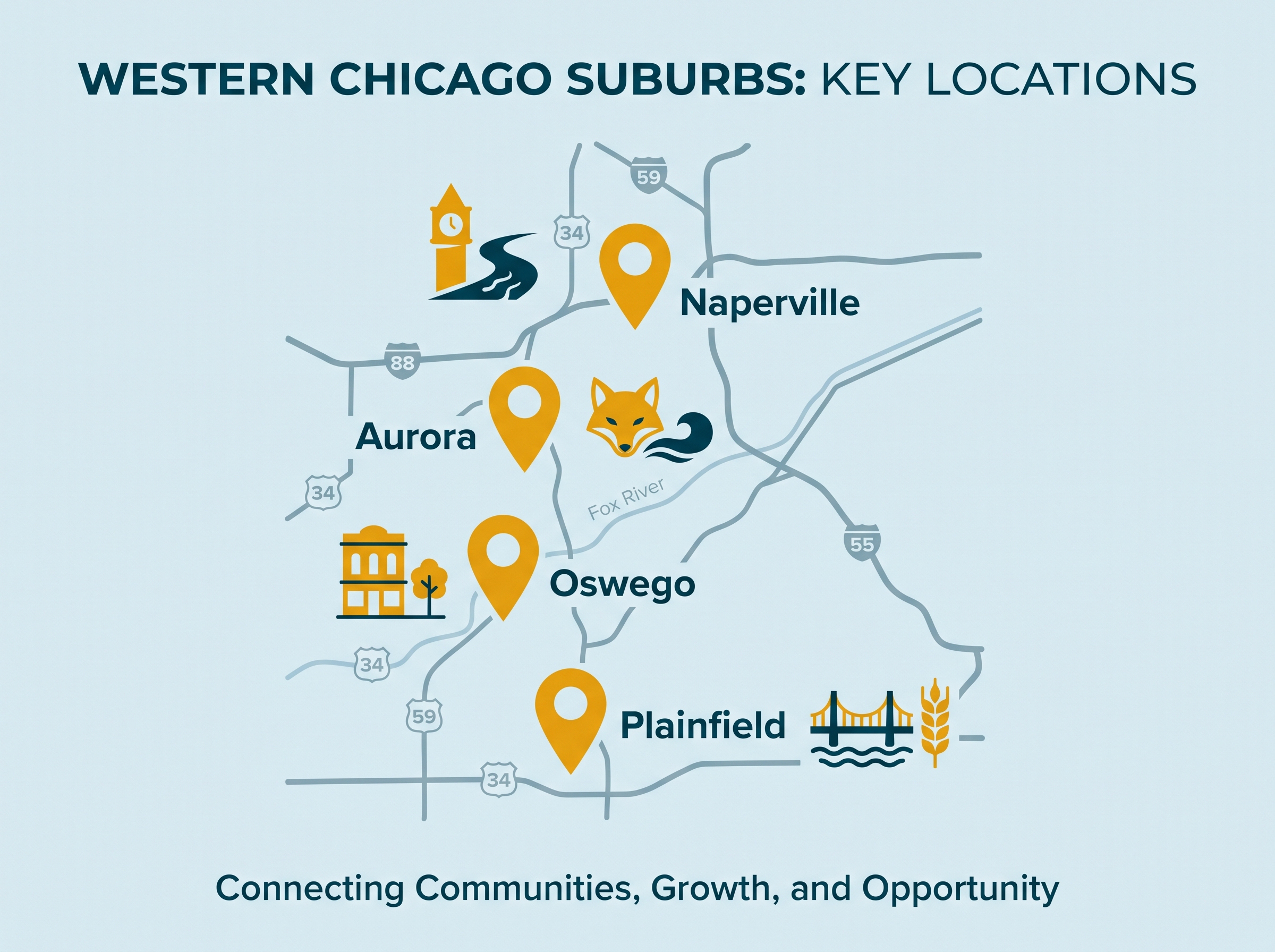 Naperville Aurora Oswego Plainfield Illinois housing market map Naperville Aurora Oswego Plainfield Illinois housing market map