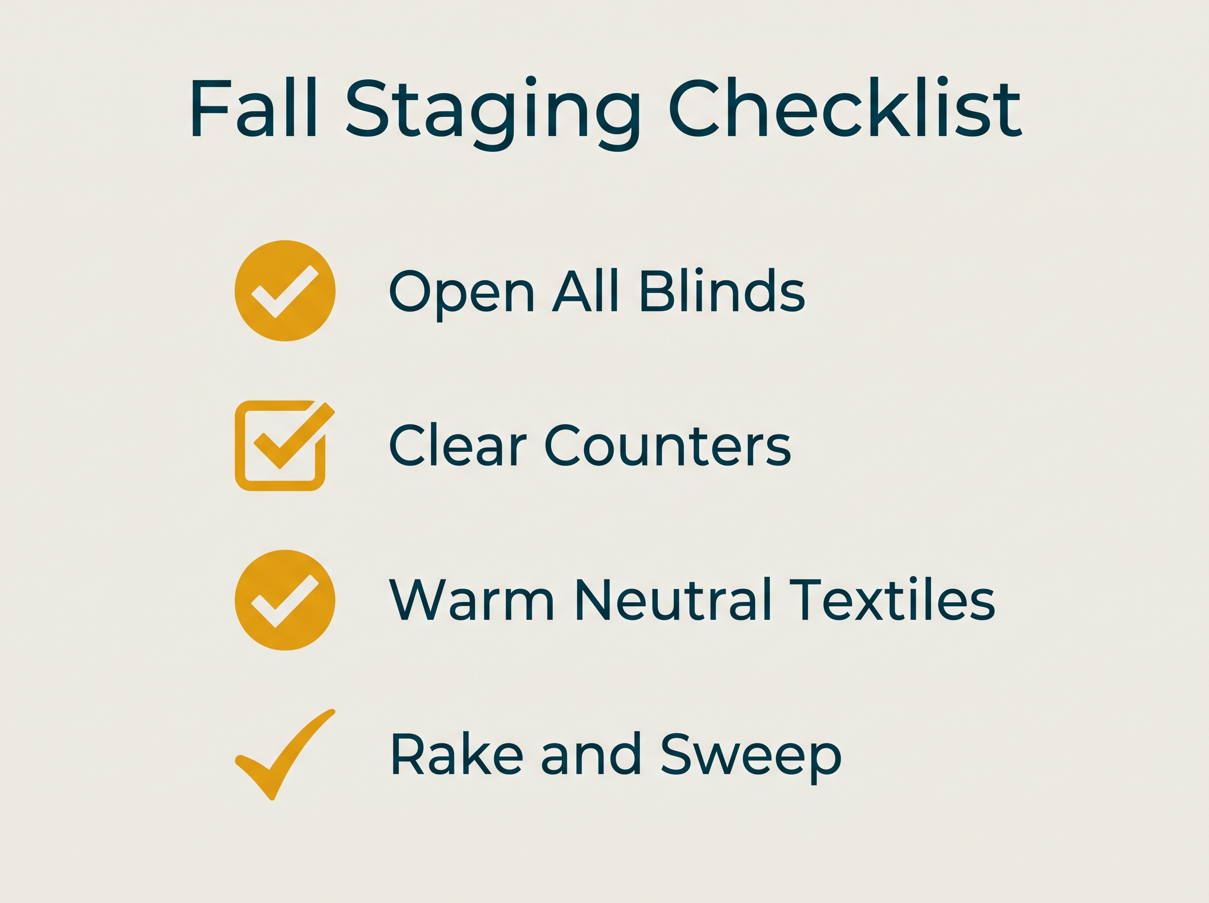 Fall home staging tips checklist Naperville Illinois sellers