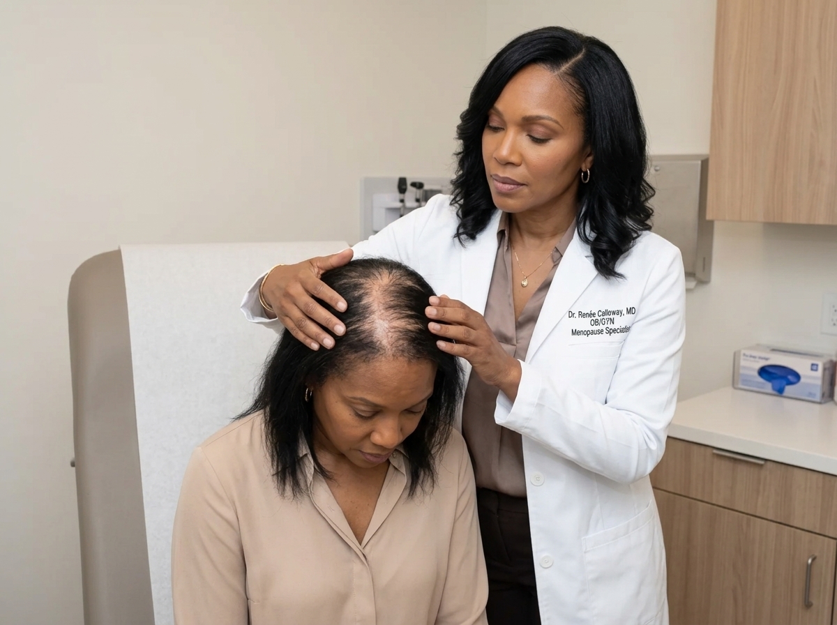 Dr. Calloway in consultation with a patient