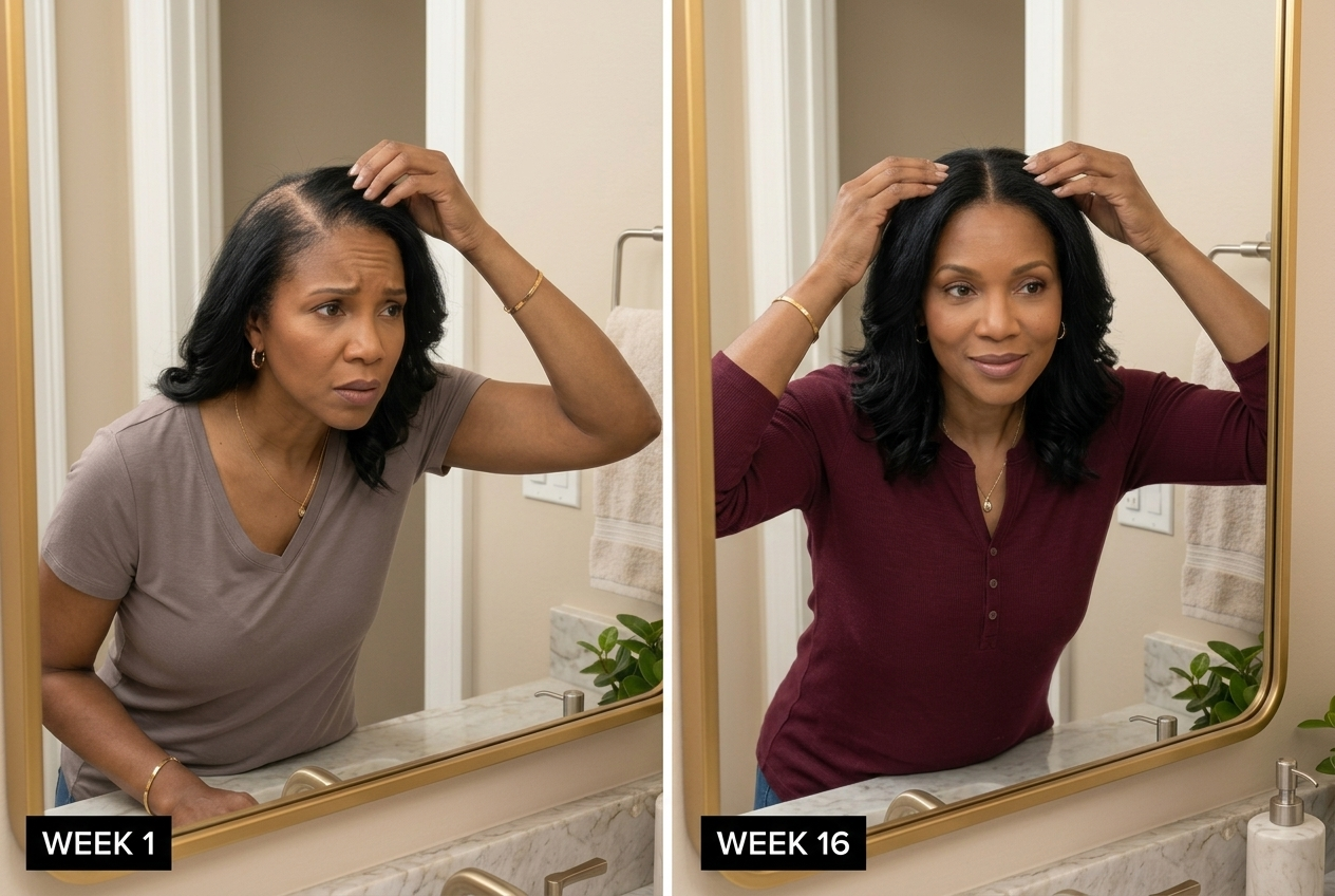 Week 1 vs week 16 — before and after