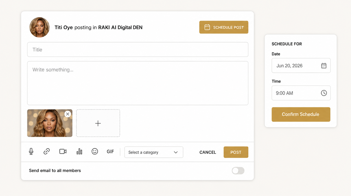 Scheduled Posts mockup