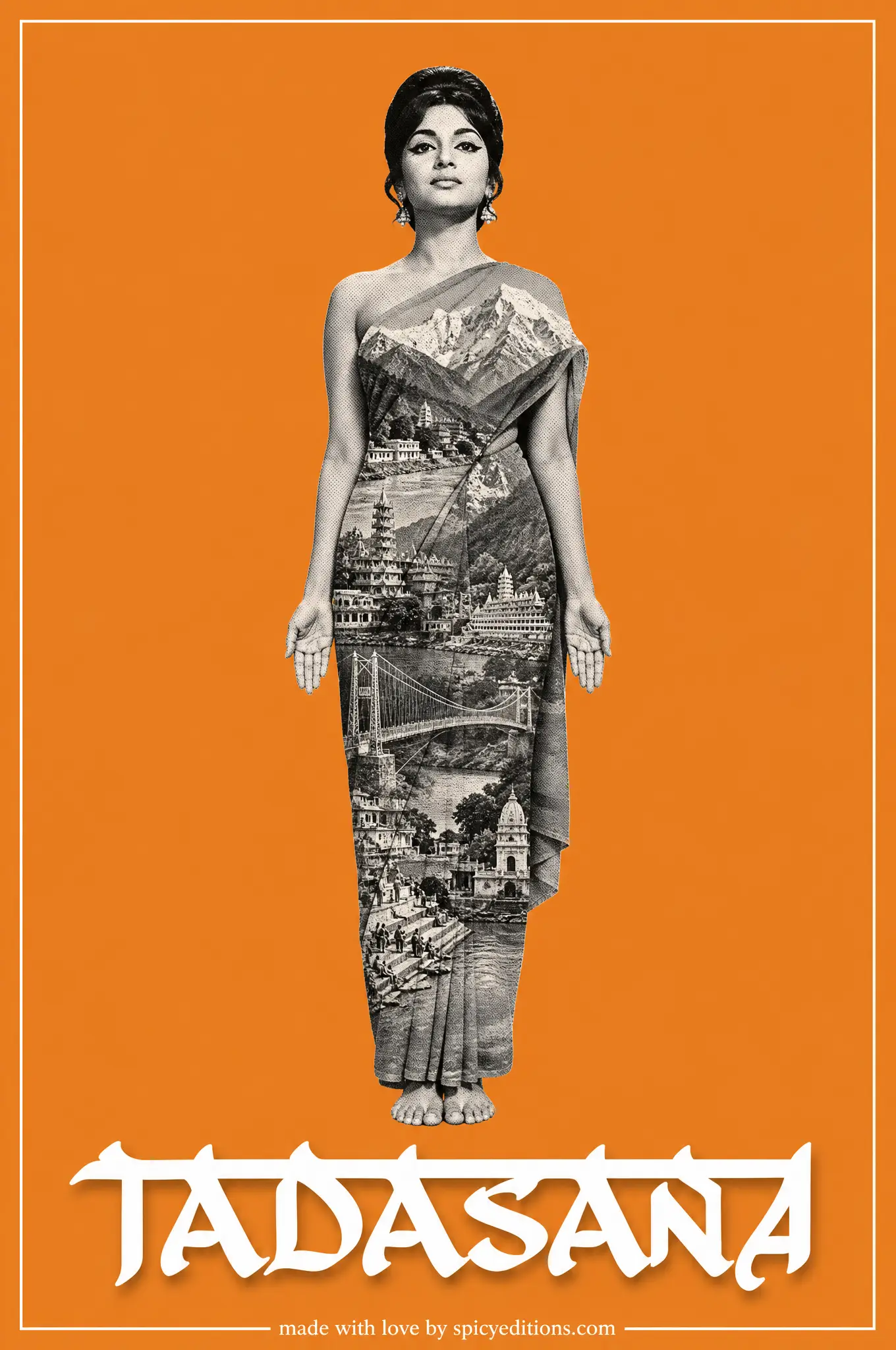 Mountain Pose (Tadasana) — SpicyEditions yoga art print