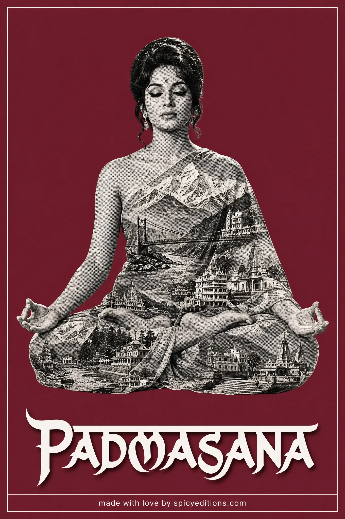 Lotus Pose (Padmasana) — SpicyEditions yoga art print