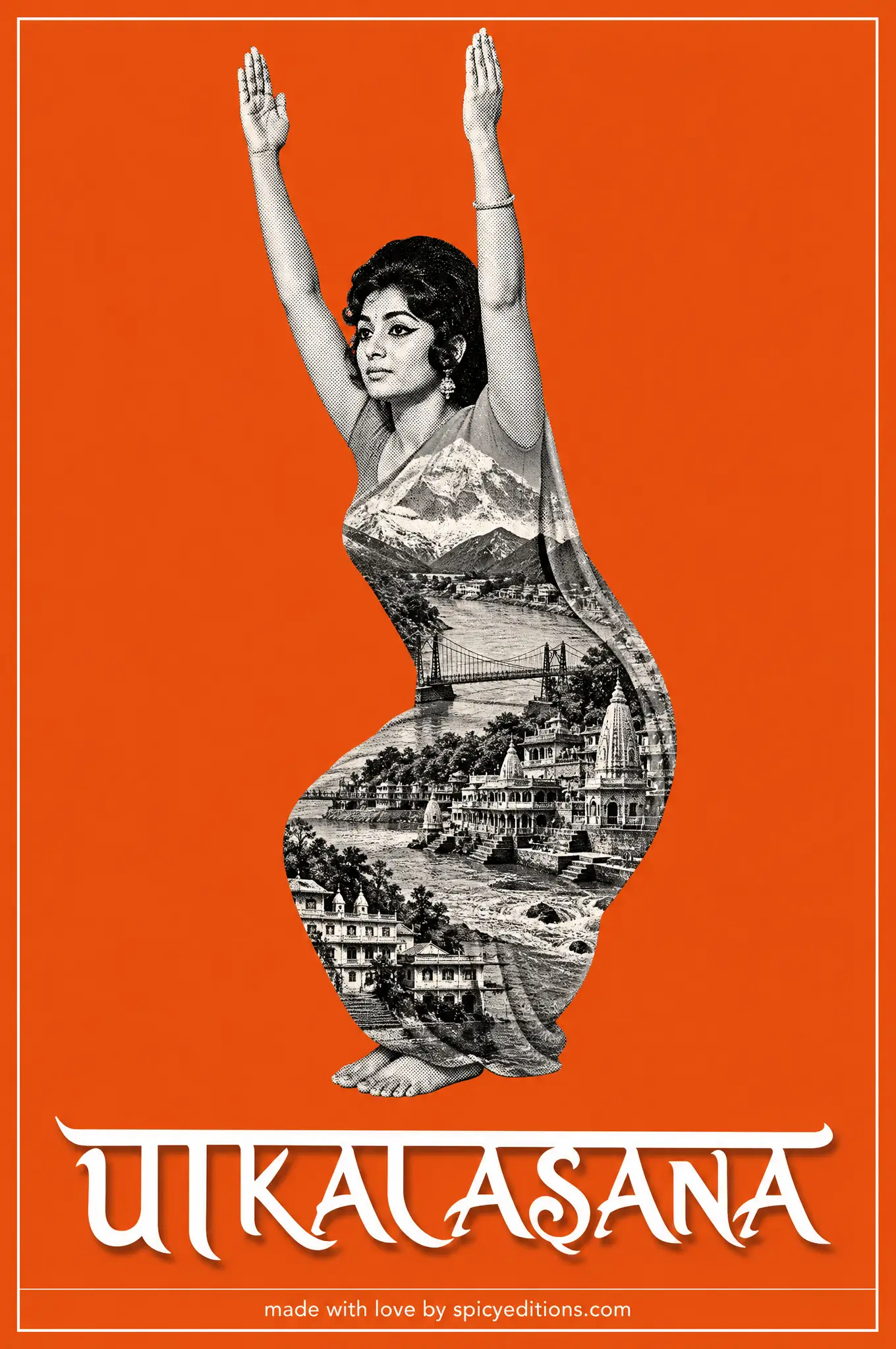 Chair Pose (Utkatasana) — SpicyEditions yoga art print