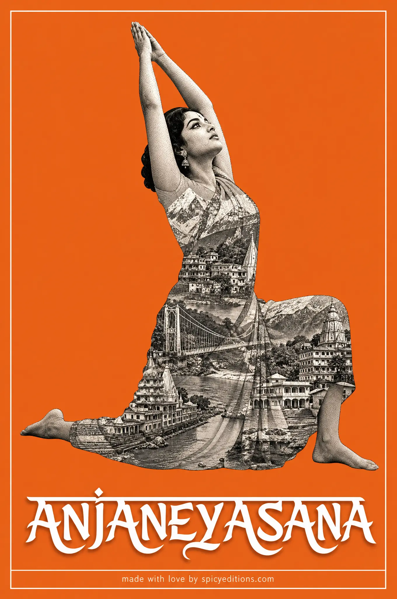 Low Lunge (Anjaneyasana) — SpicyEditions yoga art print