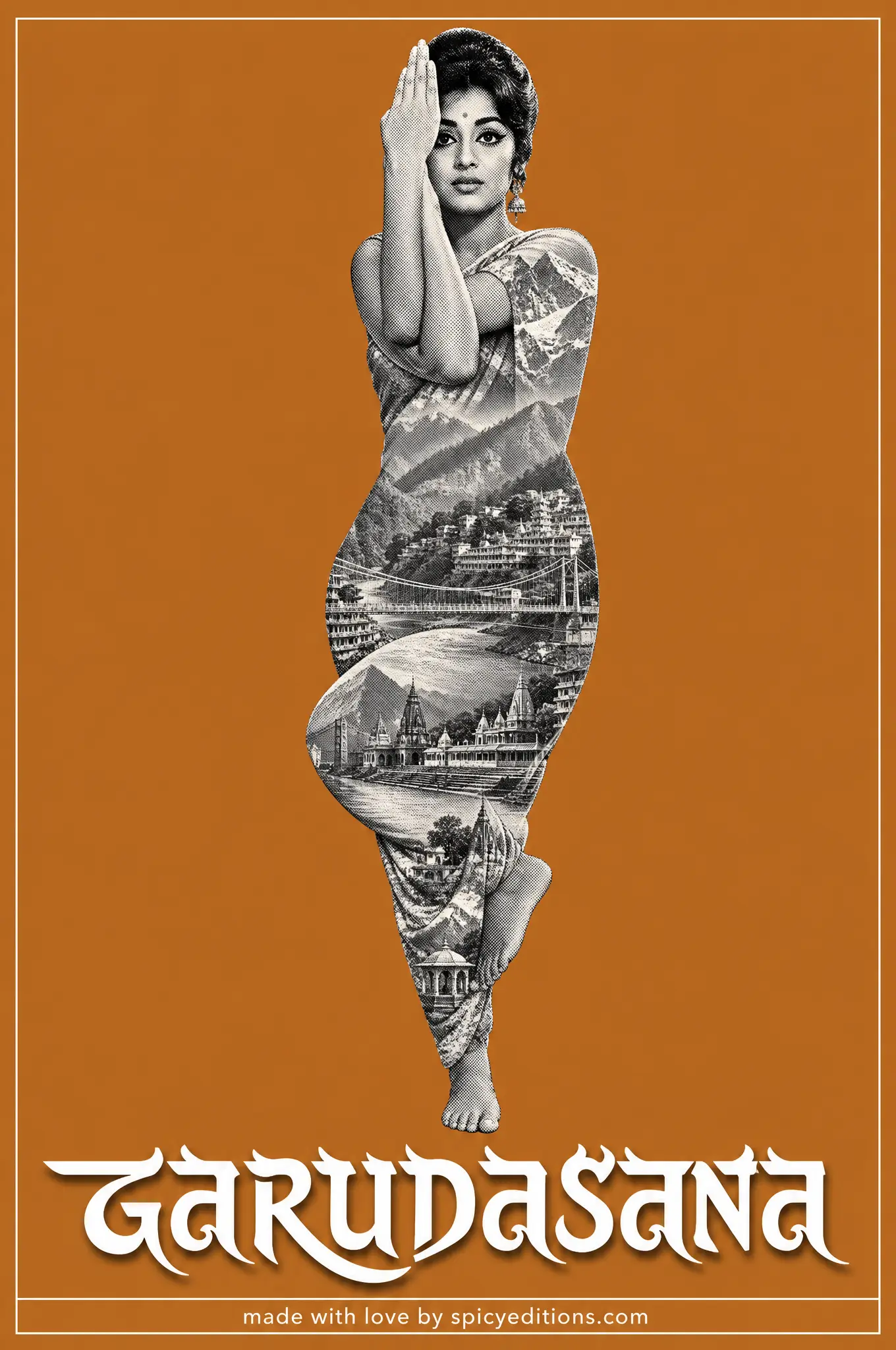 Eagle Pose (Garudasana) — SpicyEditions yoga art print