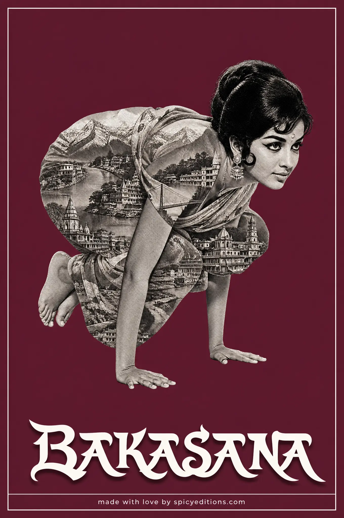 Crow Pose (Bakasana) — SpicyEditions yoga art print