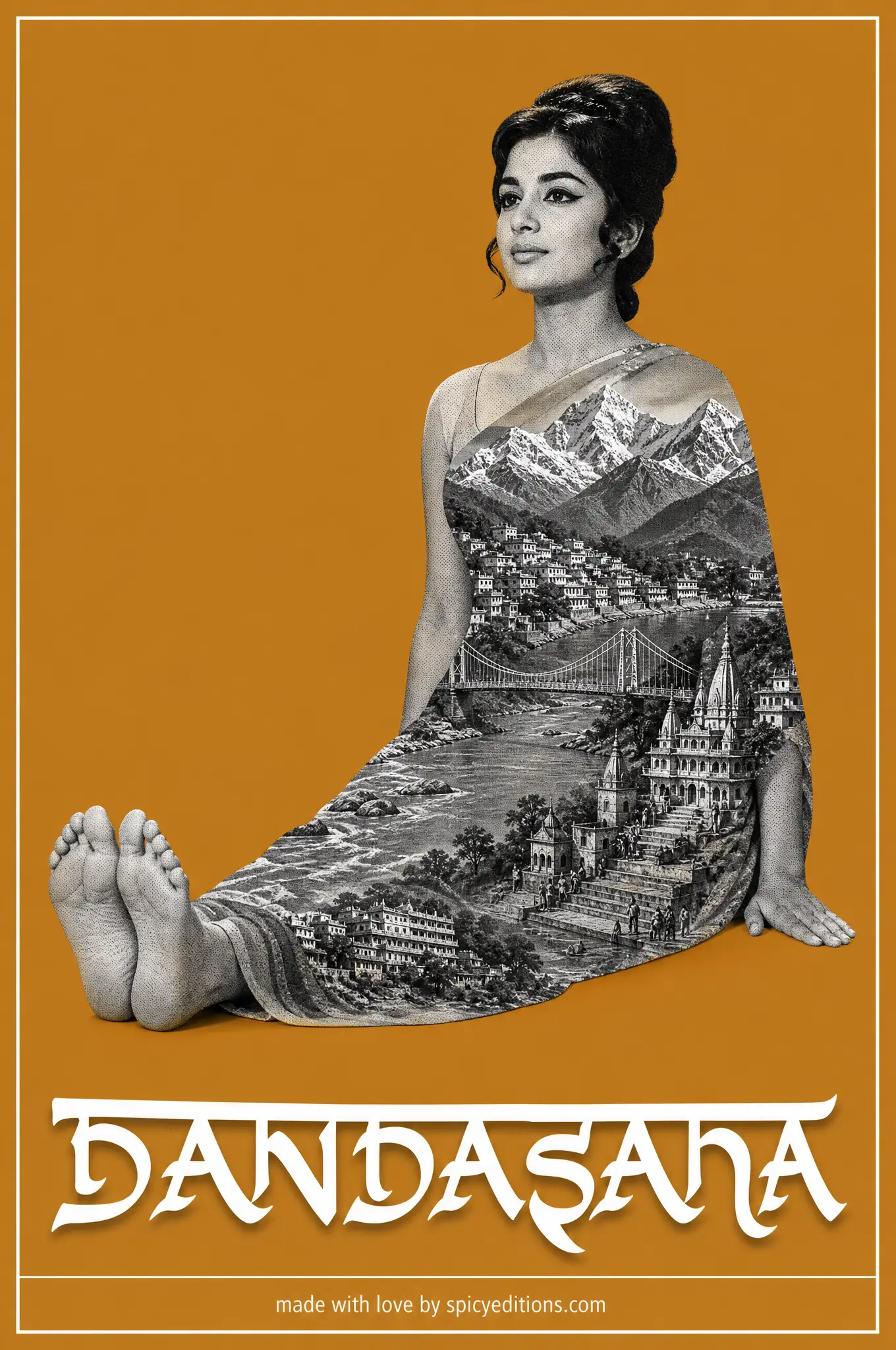 Staff Pose (Dandasana) — SpicyEditions yoga art print