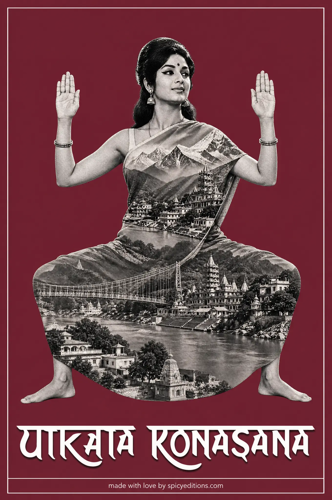 Goddess Pose (Utkata Konasana) — SpicyEditions yoga art print