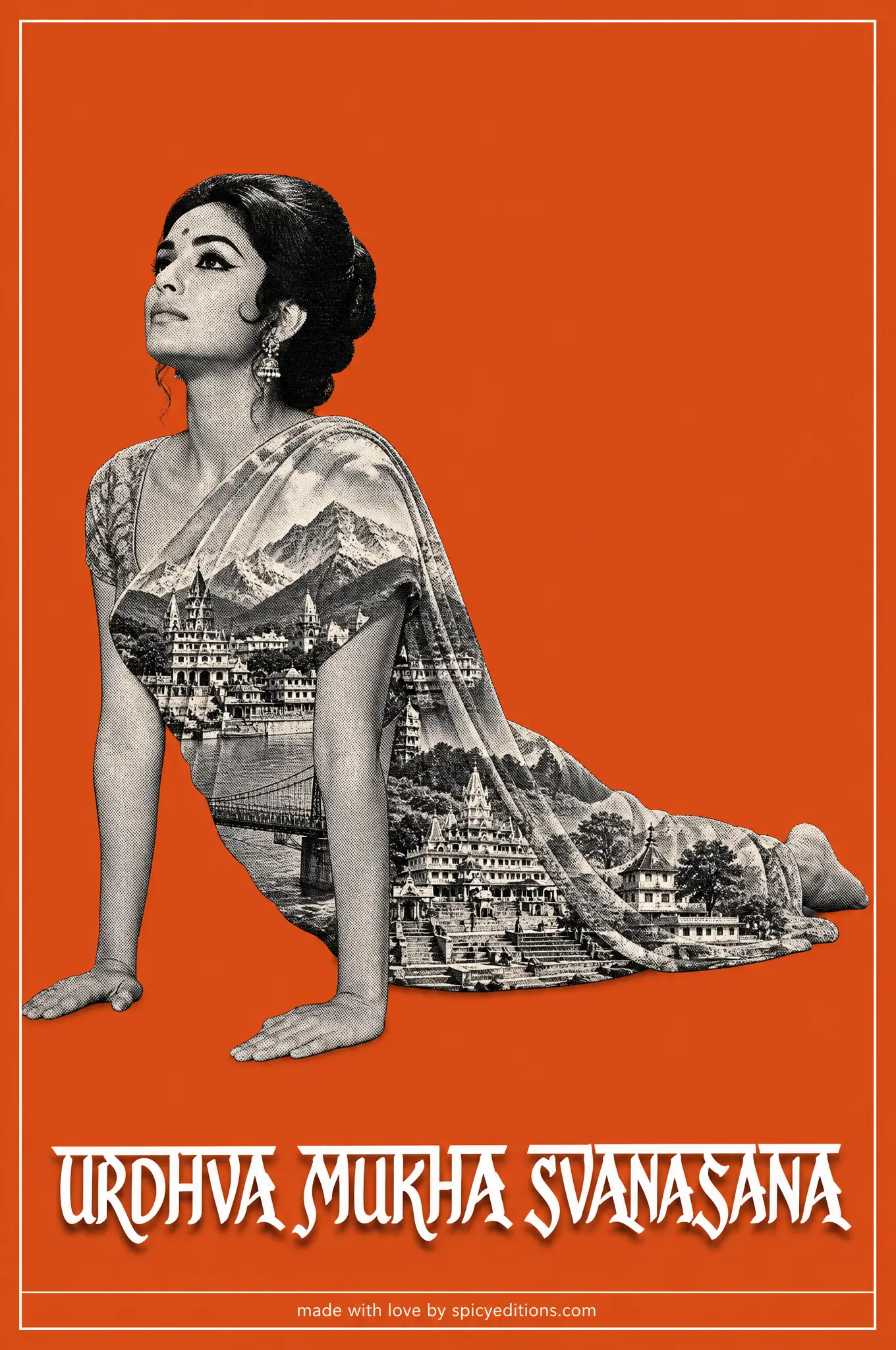 Upward-Facing Dog (Urdhva Mukha Svanasana) — SpicyEditions yoga art print