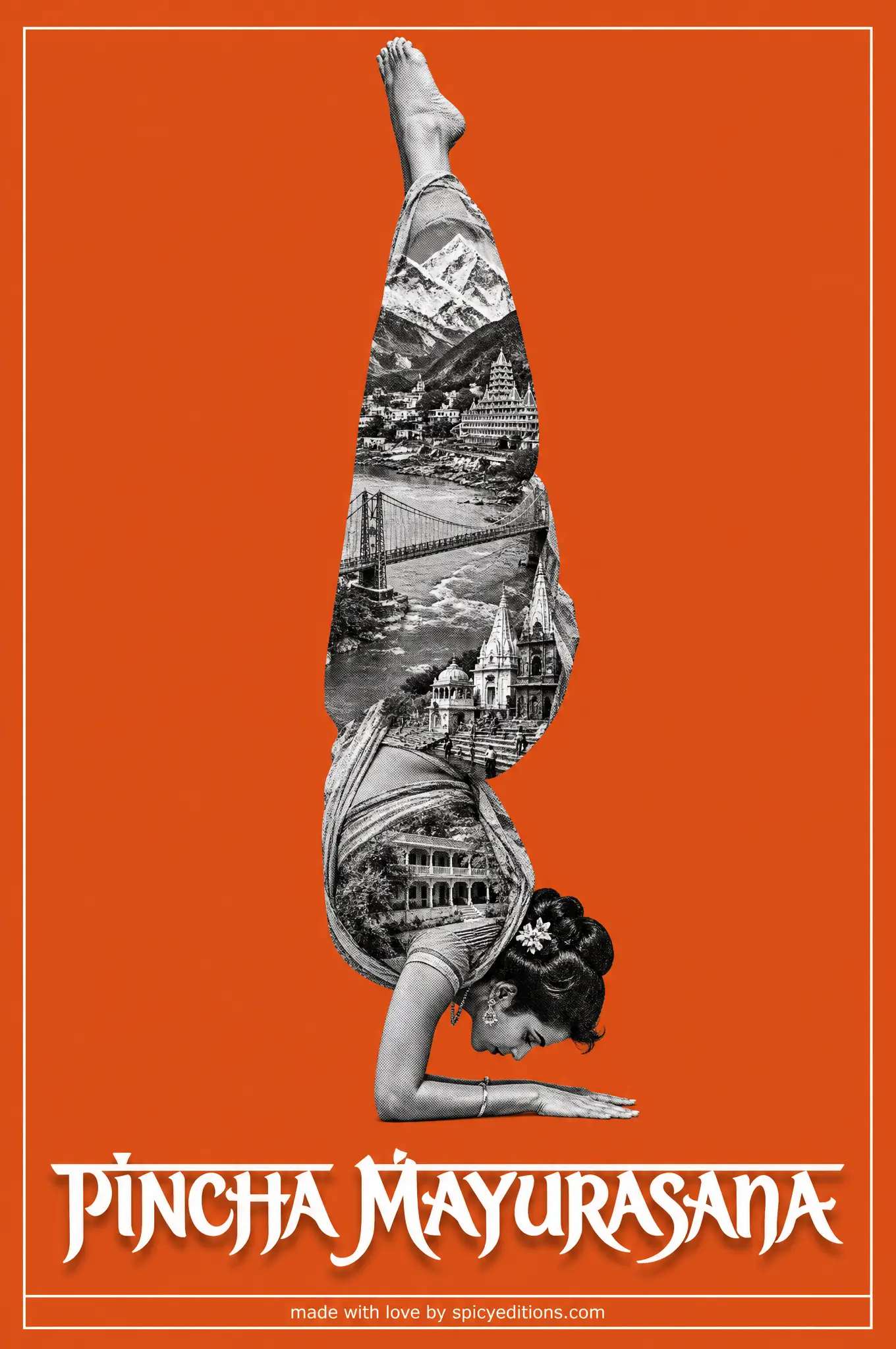 Forearm Stand (Pincha Mayurasana) — SpicyEditions yoga art print