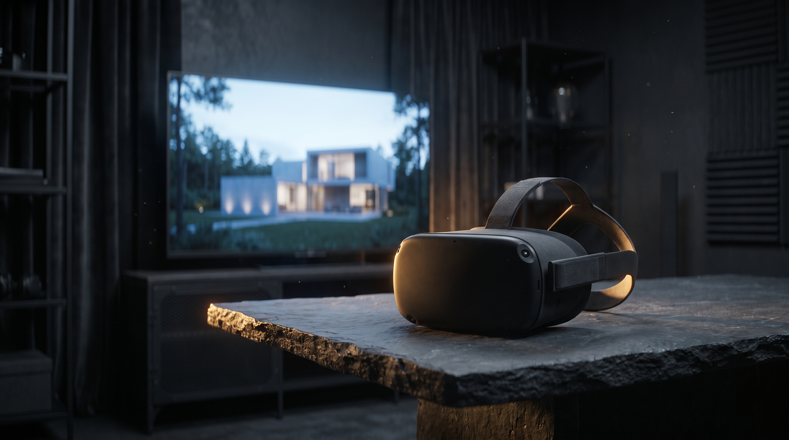 VR headset and render