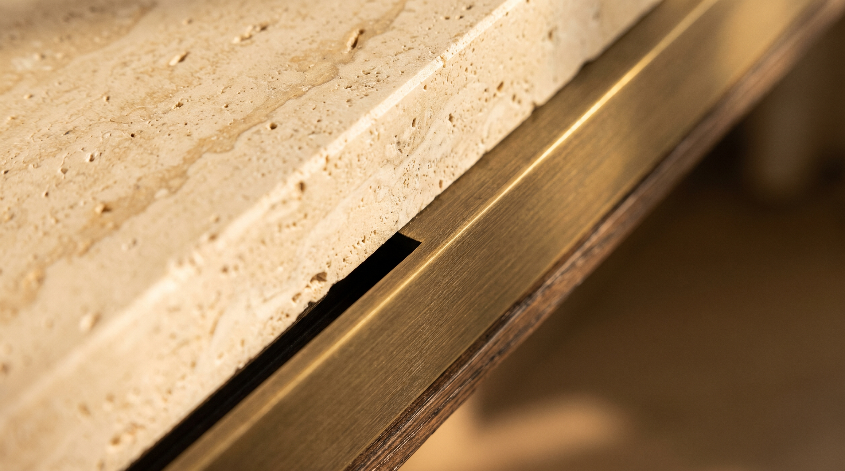 Stone meeting brass