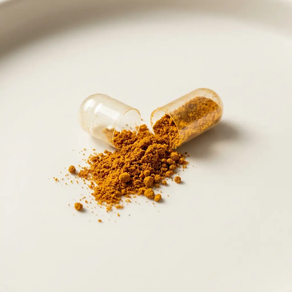 Open vegan capsule with concentrated extract powder