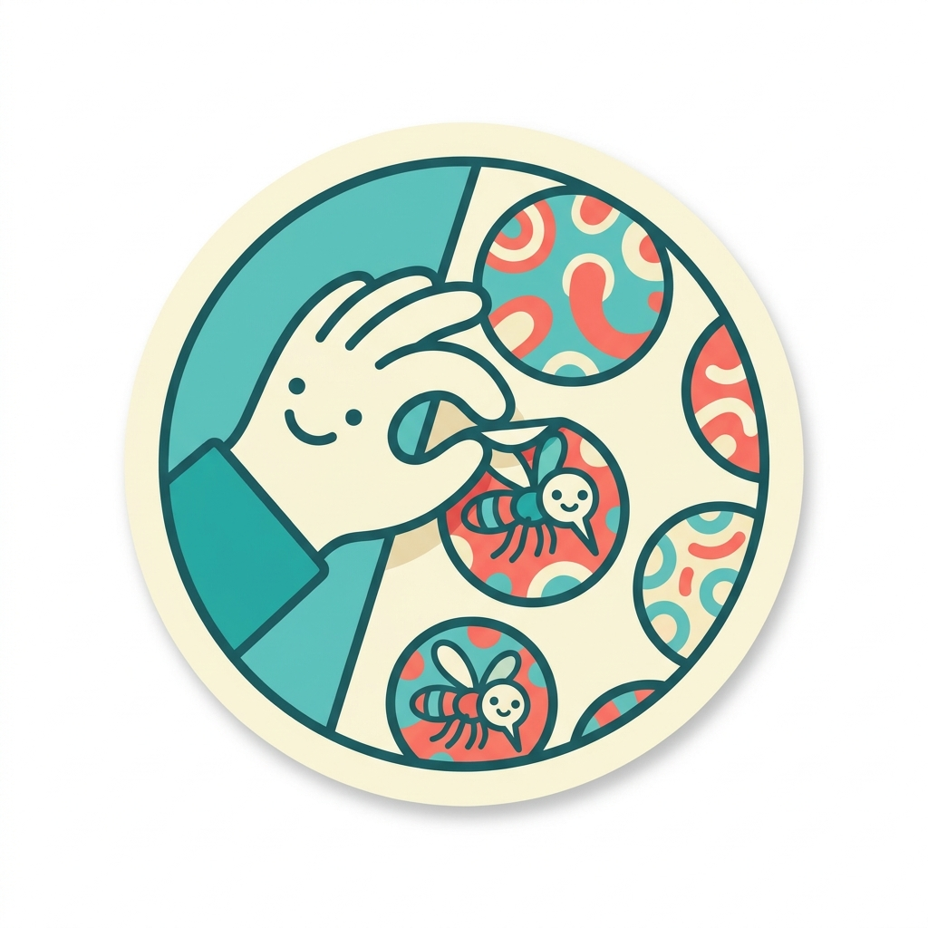 Step 1 — peel the cartoon Kidoo Patch sticker from the sheet