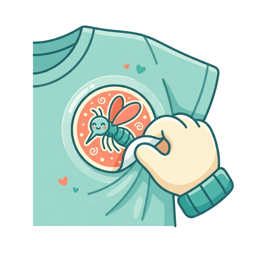 Step 2 — stick the patch onto clothing