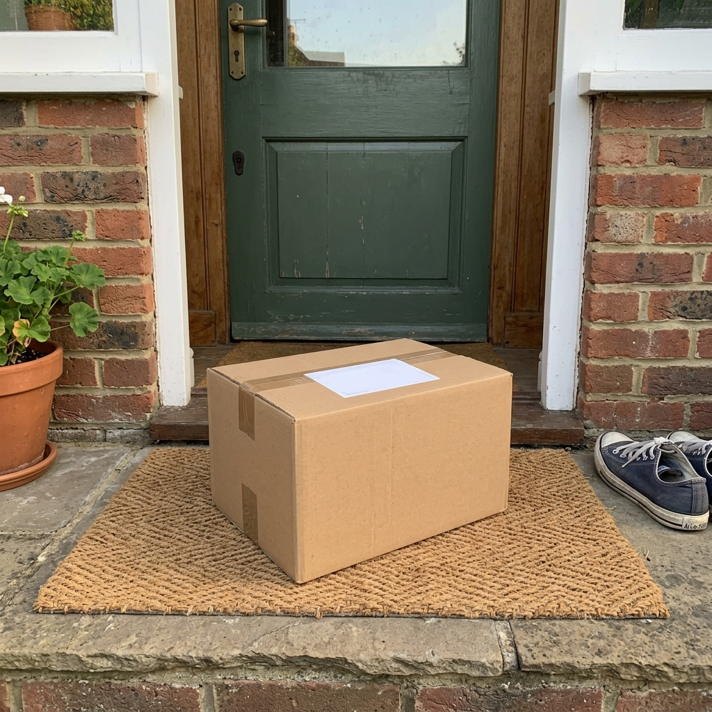 Plain box on the porch