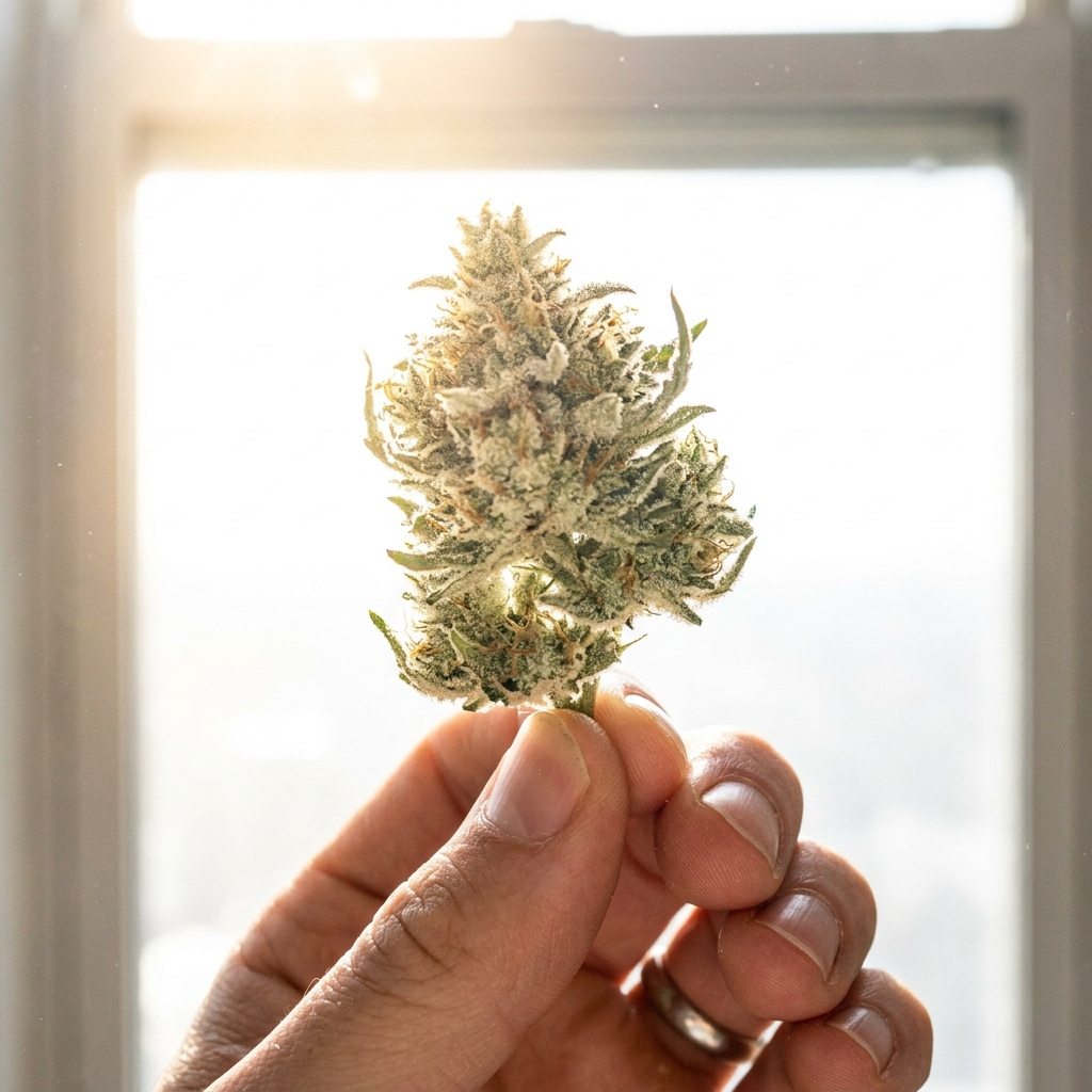 Bud held up to the window