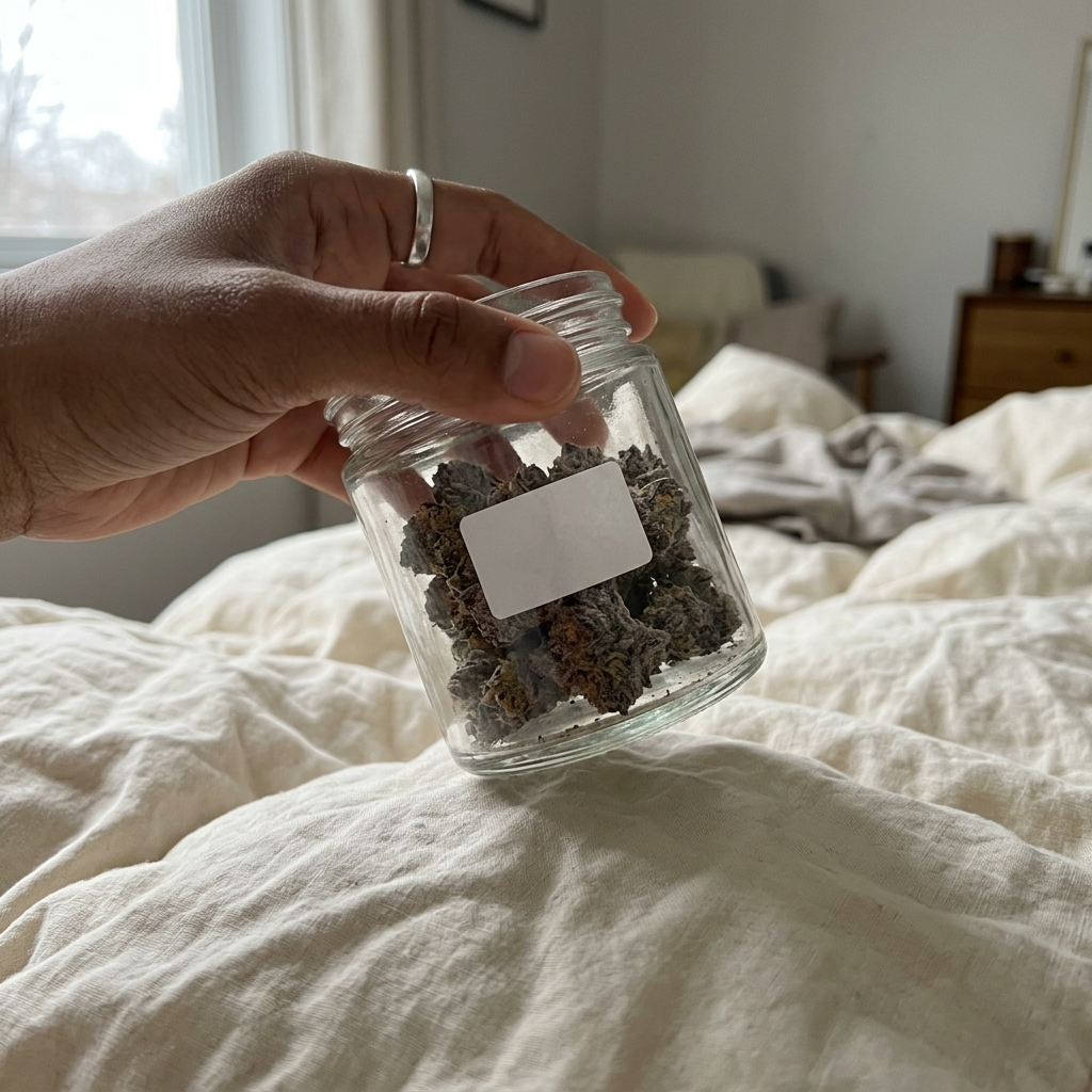 Batch sticker on the jar