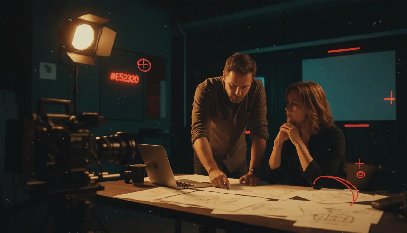 Hybrid video production combining real footage with AI-generated scenes