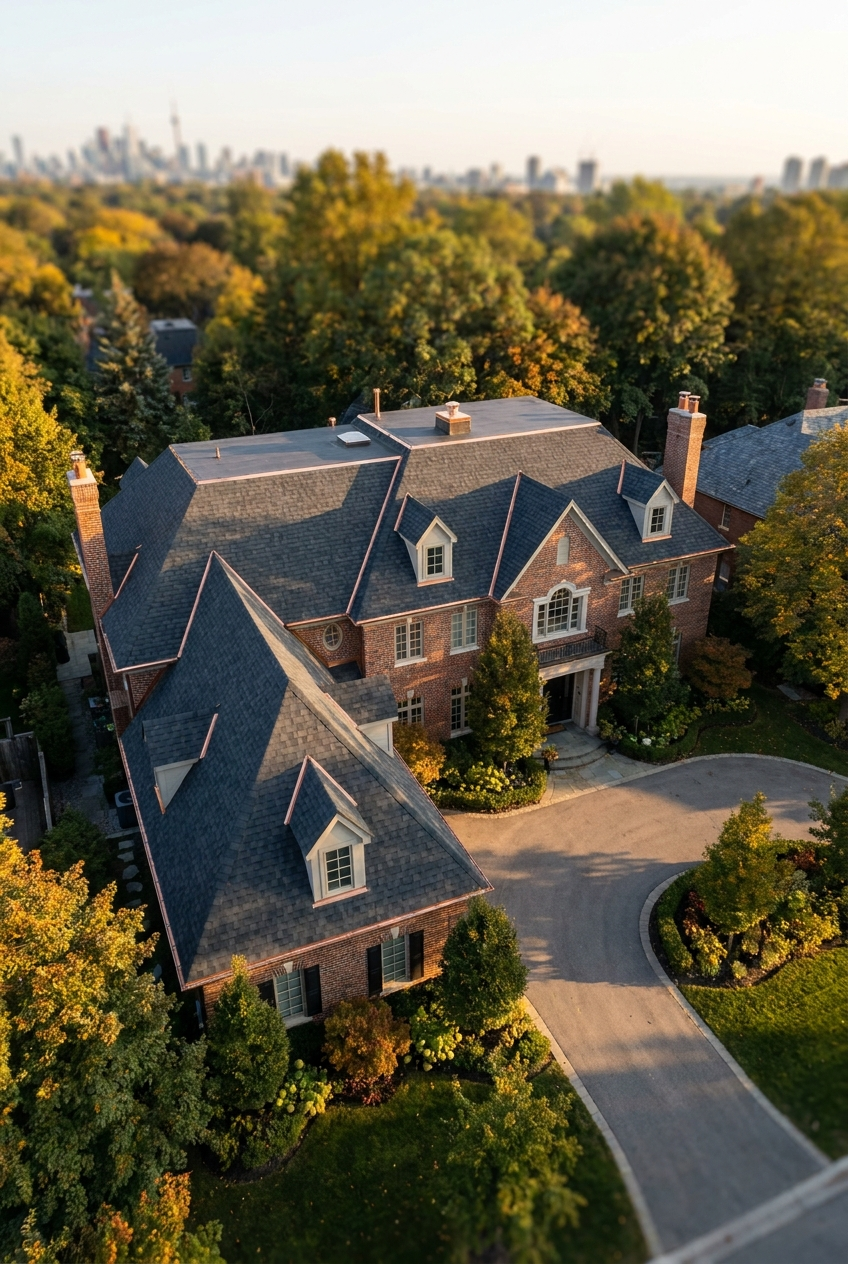 Residential roofing project in Rosedale Toronto