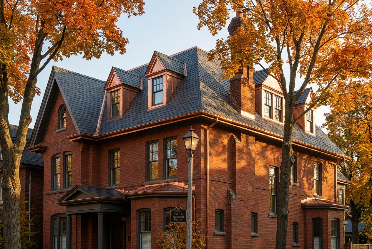 Luxury residential roofing in Yorkville