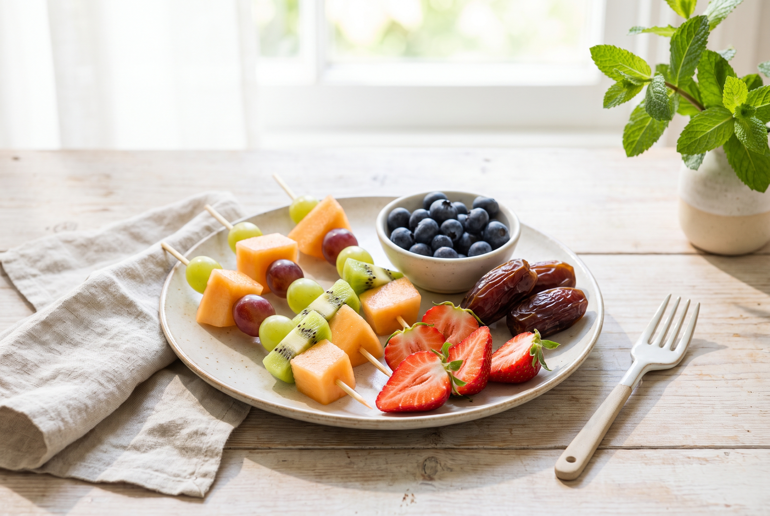Van nature zoet: fruit en dadels in plaats van snoep.