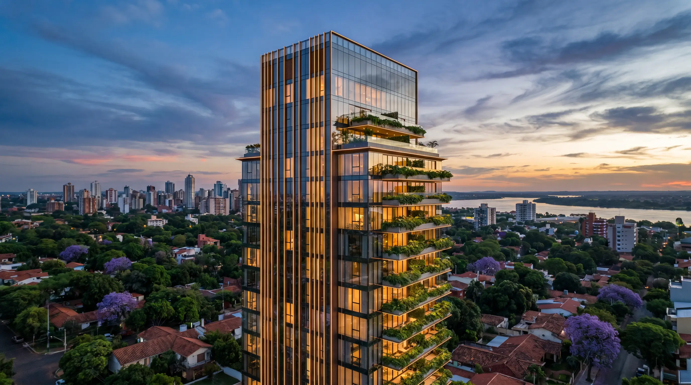 Torre Verá al atardecer