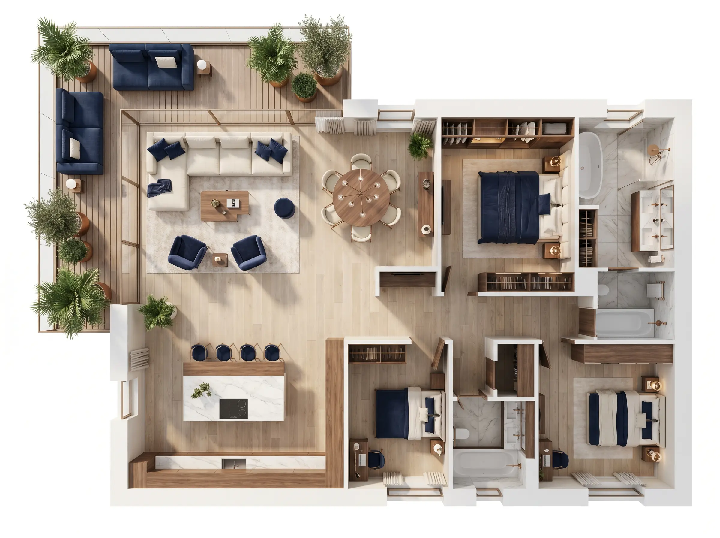 Planta Sky Residence 124 m²