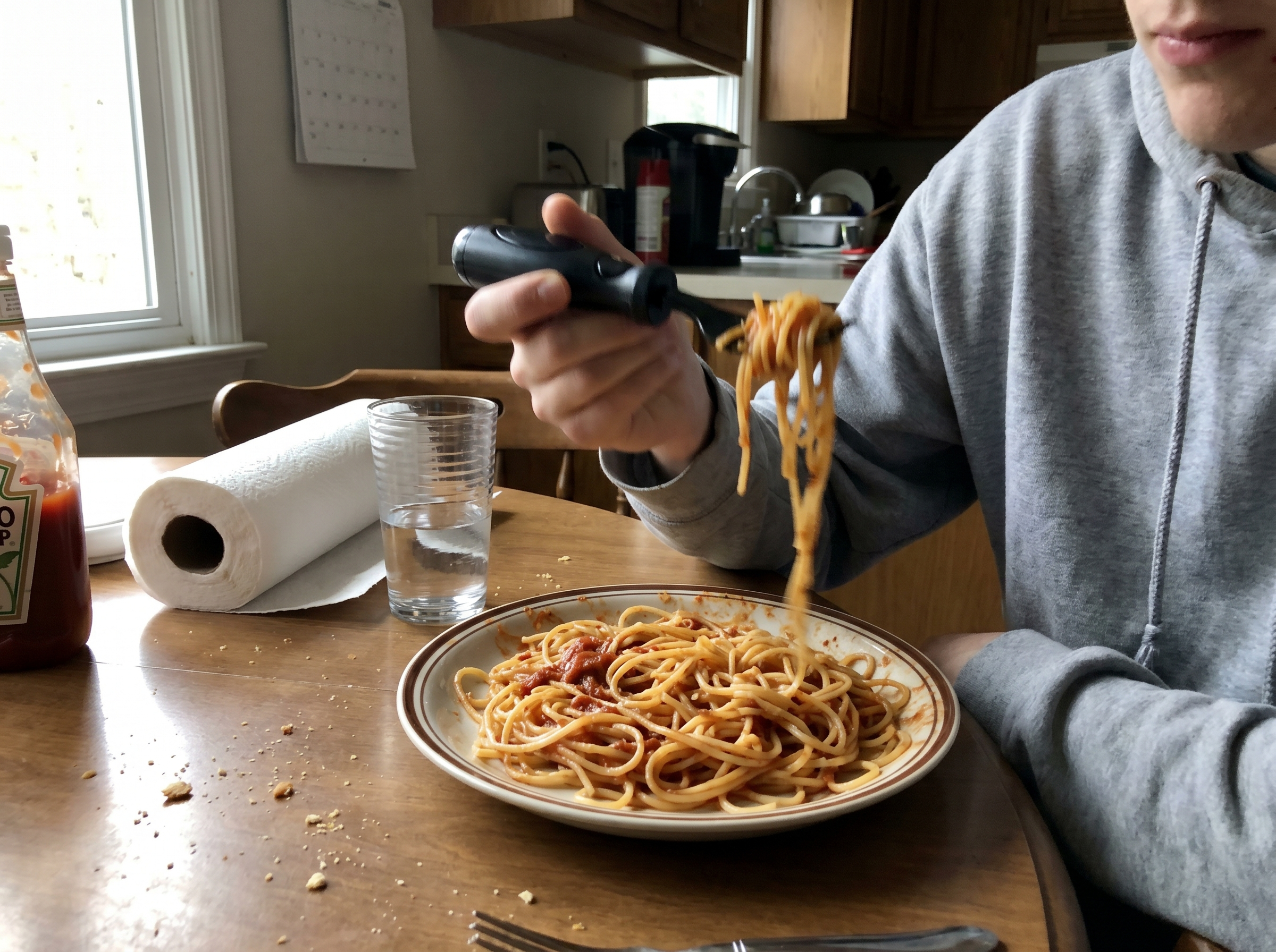 De infactory Automatische Spaghettivork: Een Onderzoek naar de Mechanisering van een Reeds Opgeloste Handeling