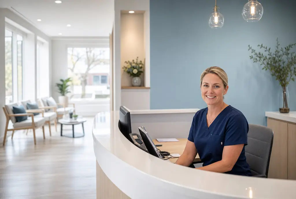 The Northline Dental reception area