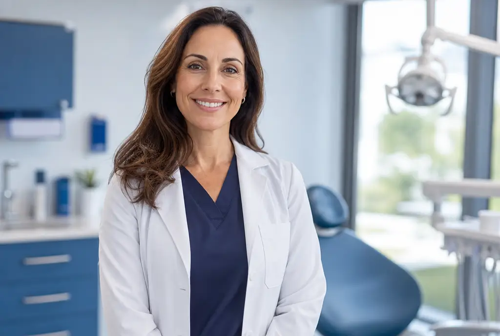Dr. Elena Marsh, the dentist at Northline Dental