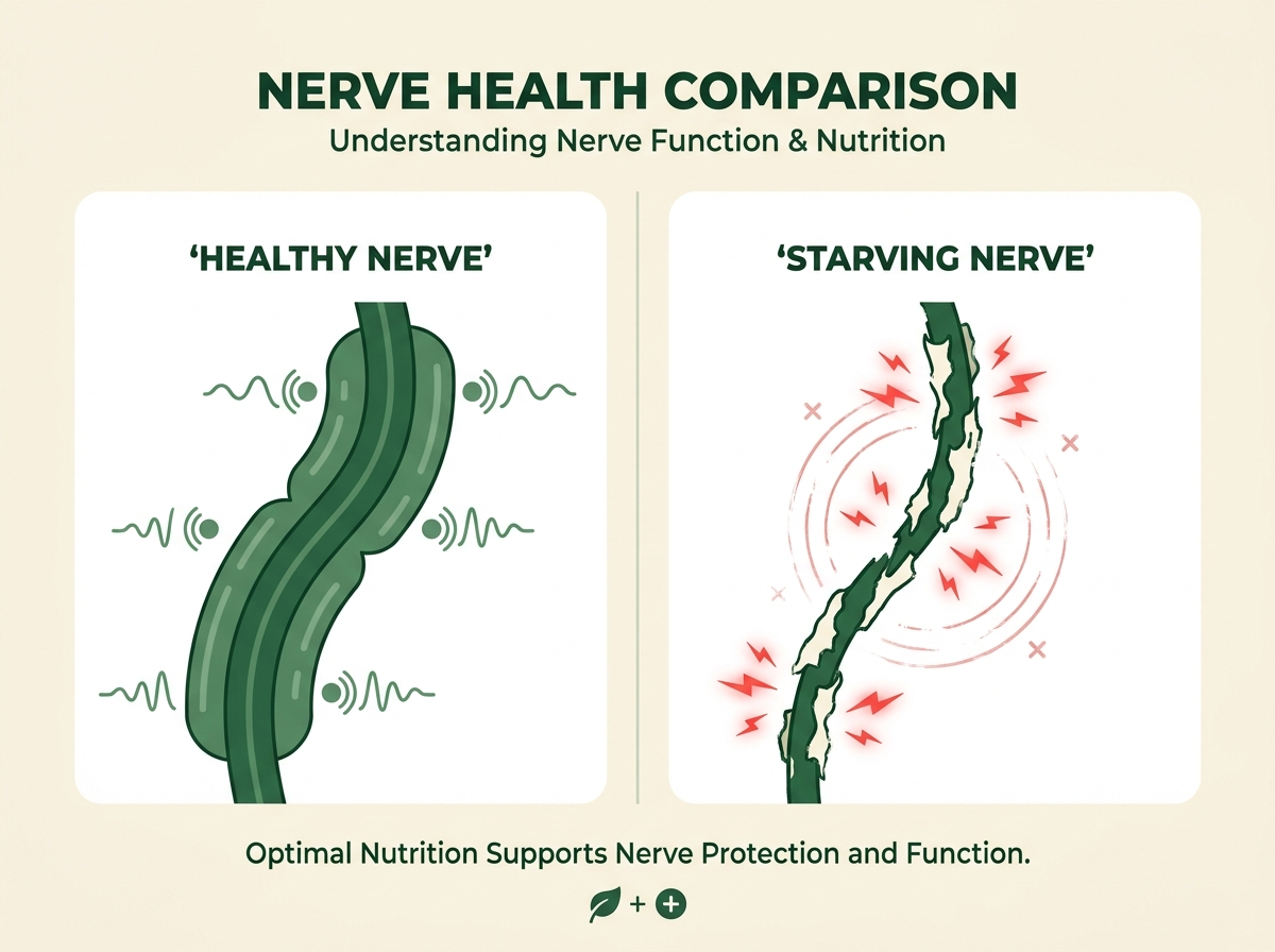 Healthy vs trapped nerve diagram