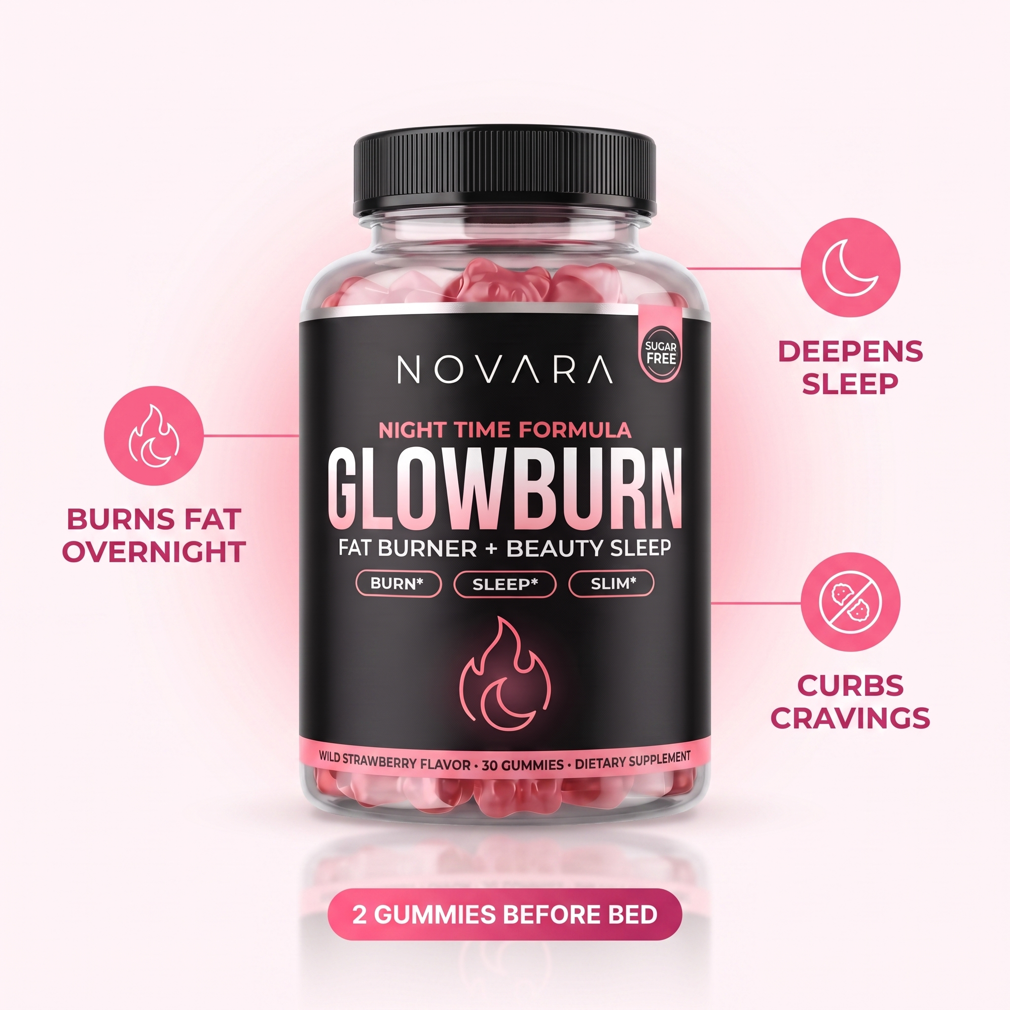GlowBurn — burns fat overnight, deepens sleep, curbs cravings