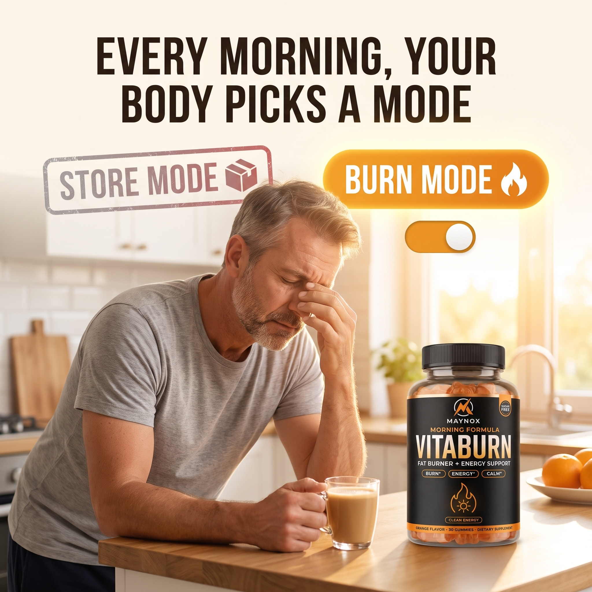 Every morning your body picks a mode — store or burn