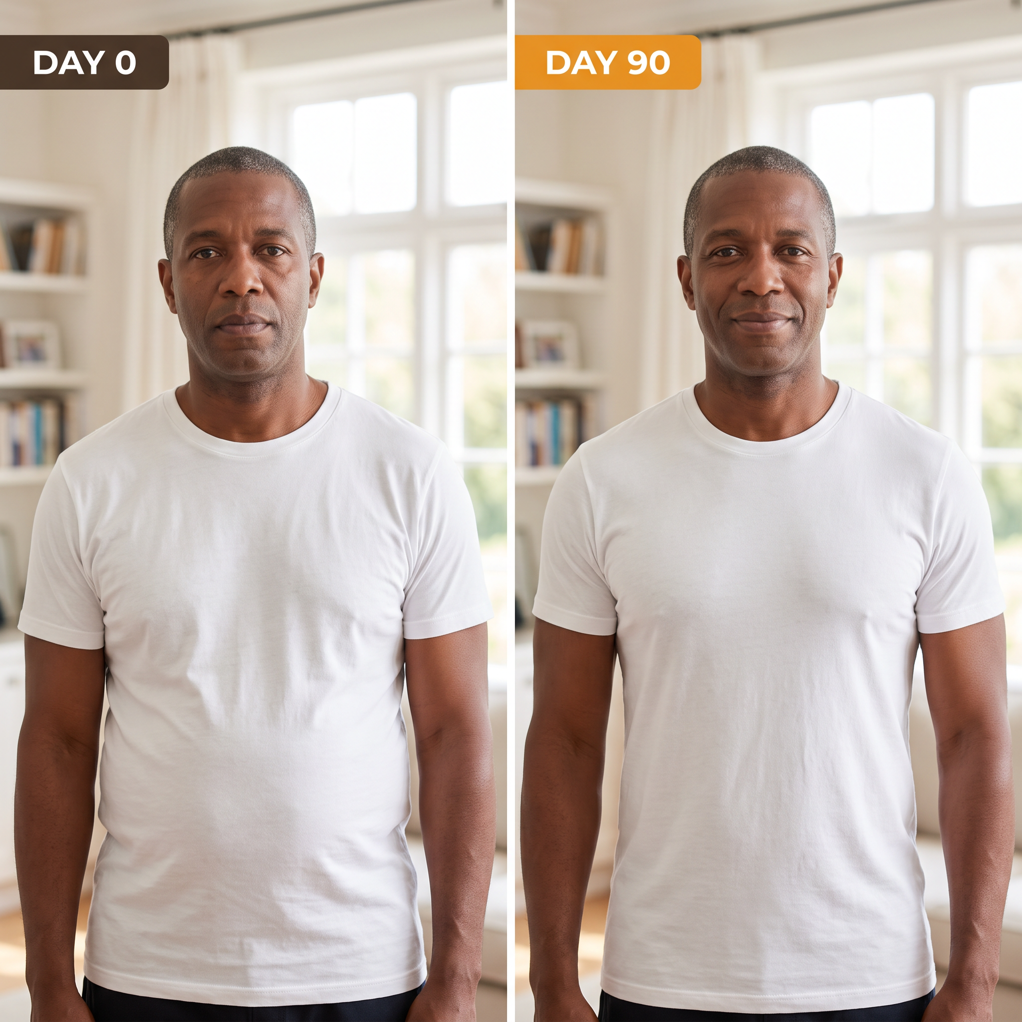 Real 90-day weight loss transformation — Day 0 to Day 90