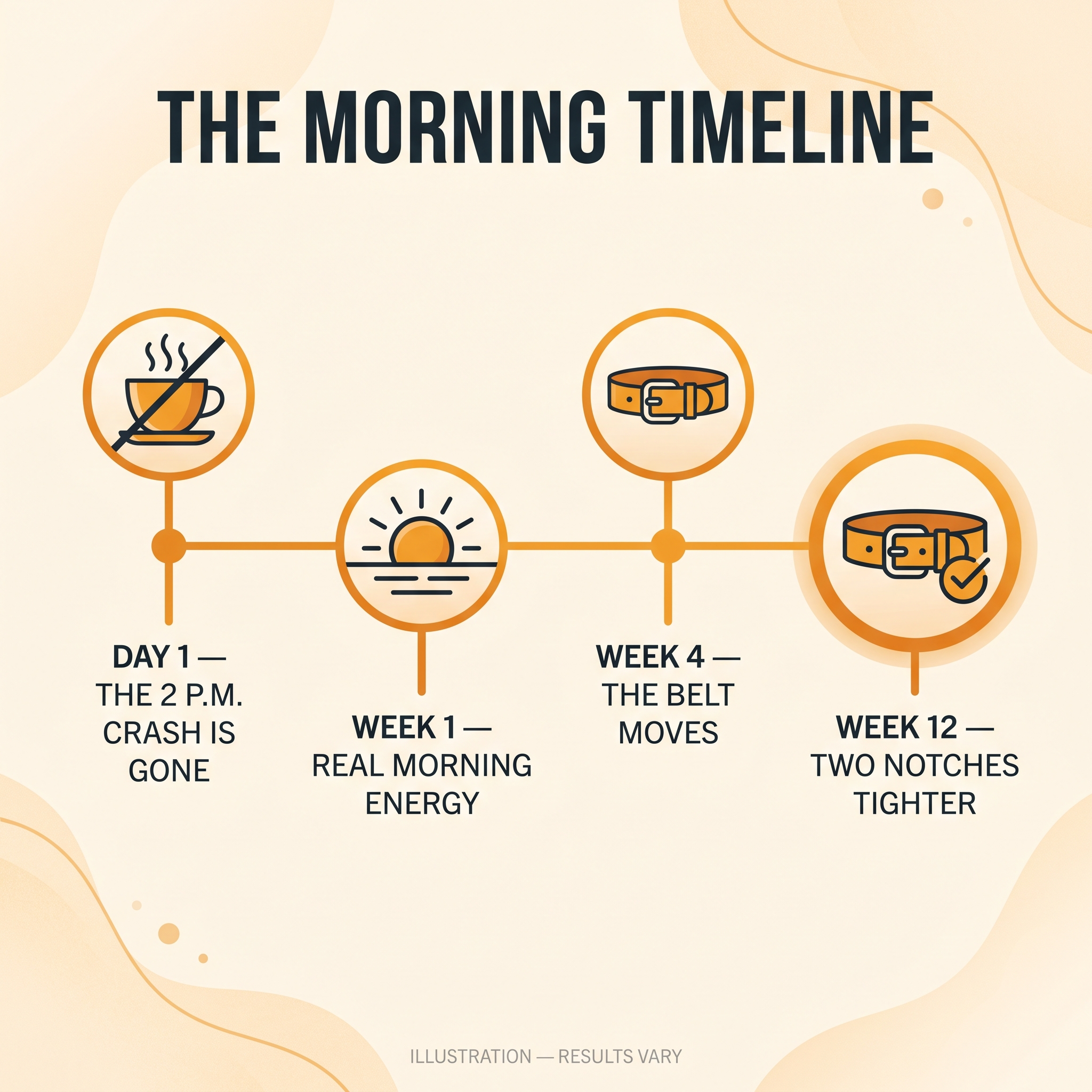 The morning timeline — Day 1 to Week 12