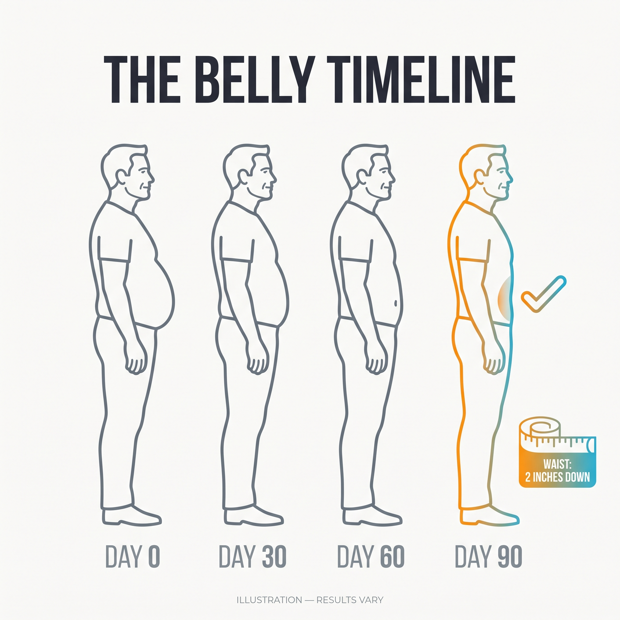 The belly timeline — Day 0 to Day 90