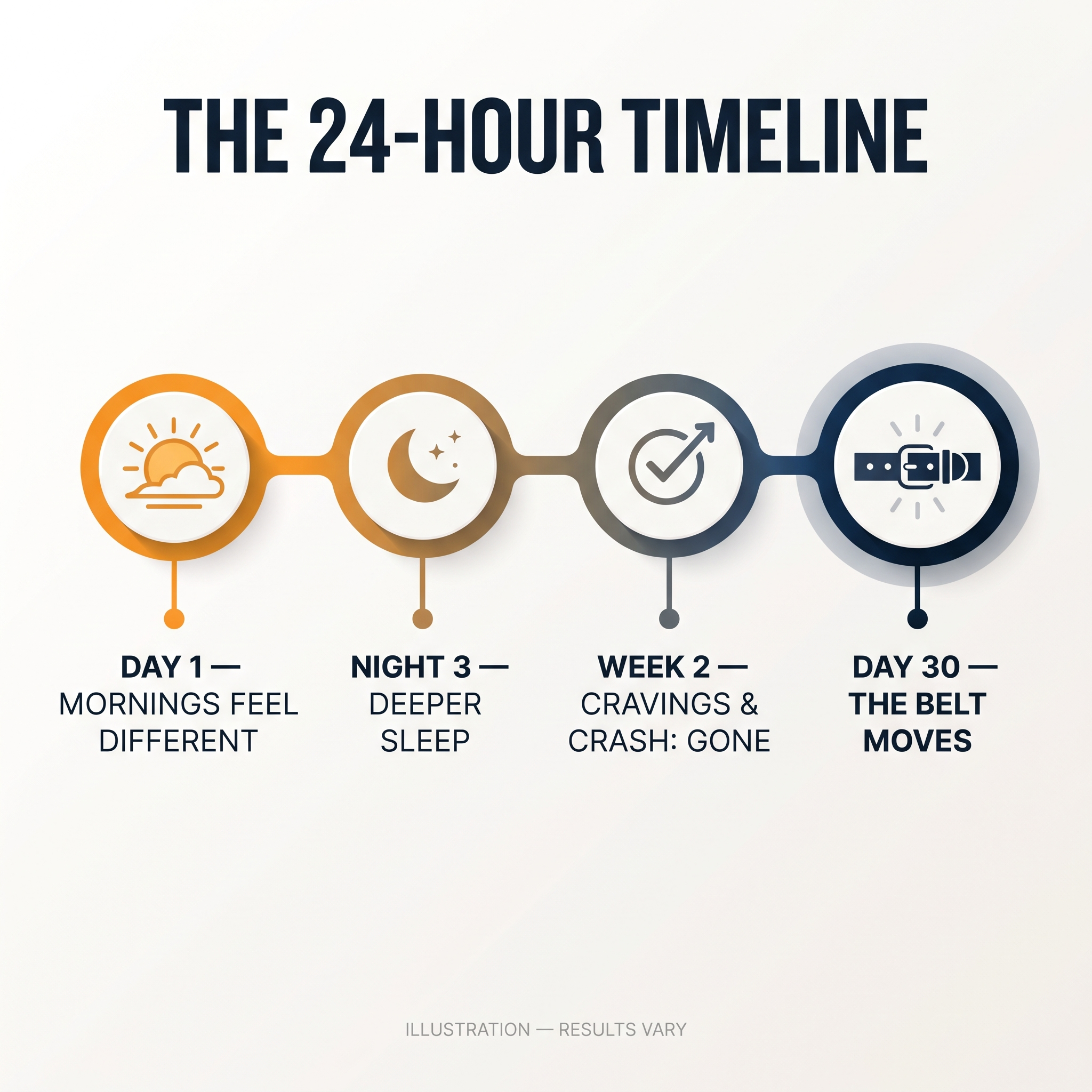 The 24-hour timeline — Day 1 to Day 30